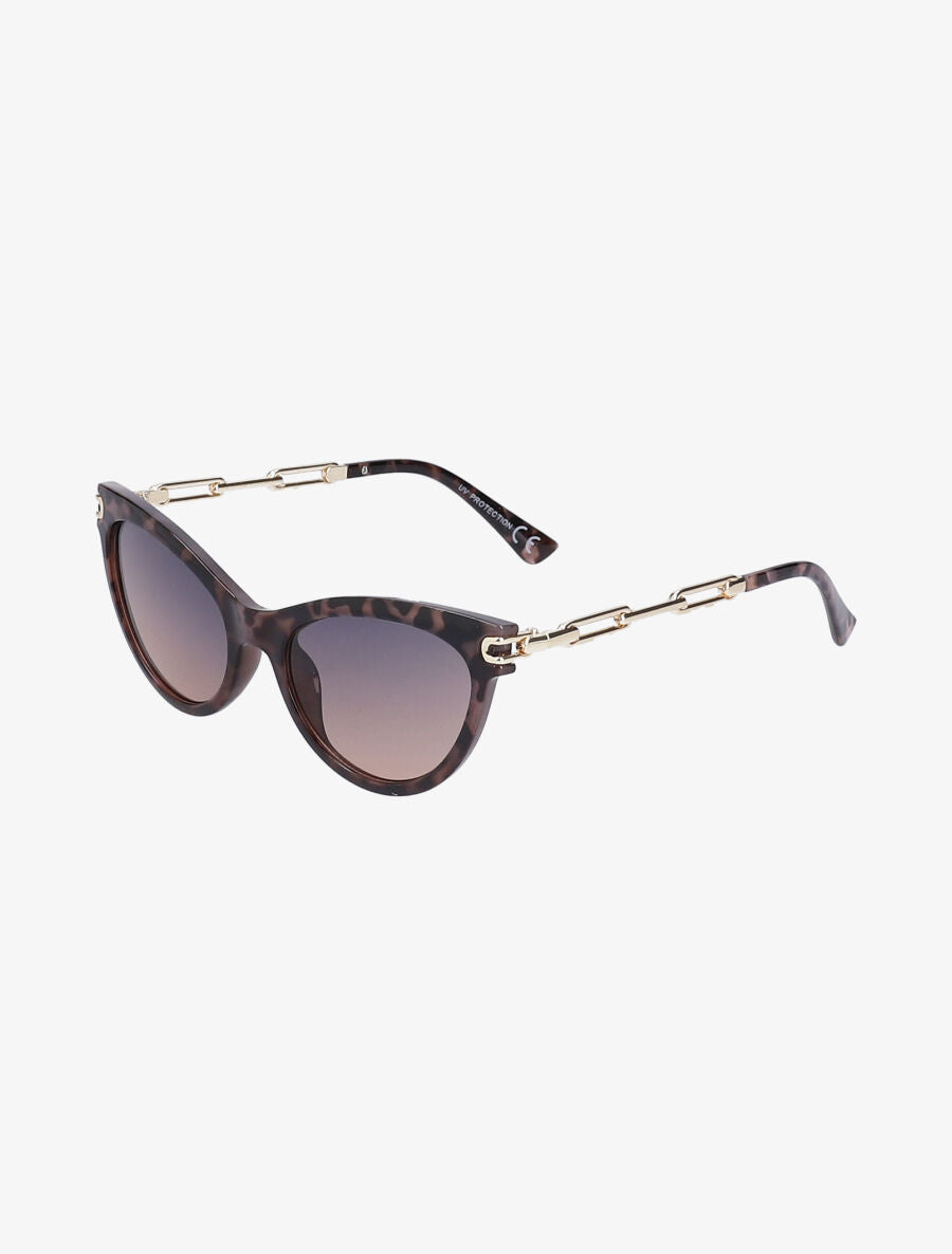 Lunettes cat eye à branches style chaîne - Rose - 1