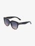 Lunettes ovales à monture détail doré - Noir/gris - 1