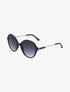 Lunettes ovales oversize - Noir/or - 1