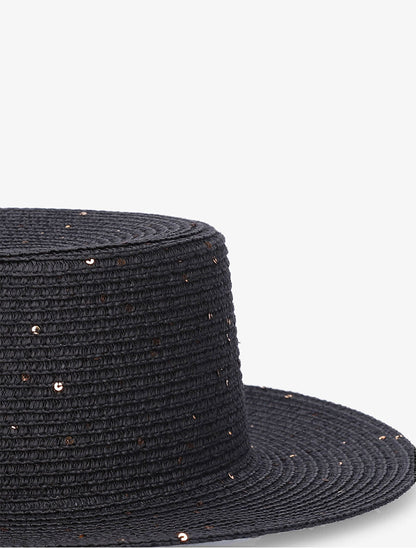 Canotier à sequins - Noir - 2