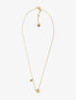 Collier à pendentif deux soleils - Or - 1