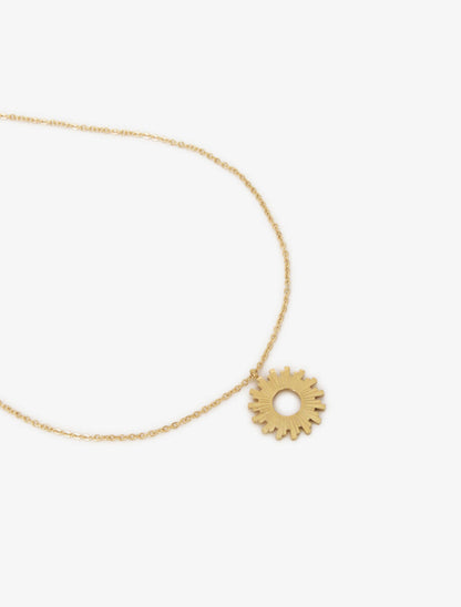 Collier à pendentif soleil - Or - 2