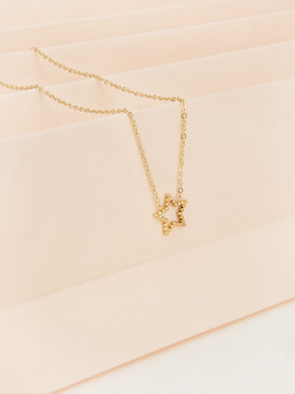 Collier à pendentif étoile - Or - 1