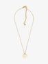 Collier à pendentif rond motif soleil - Or - 1