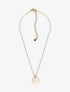 Collier à pendentif rond motif soleil orné d&