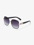 Lunettes de soleil rondes oversize - Noir - 2