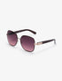 Lunettes de soleil rondes oversize - Marron - 1