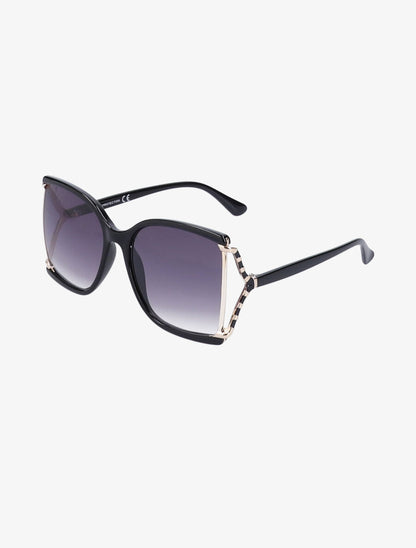 Lunettes de soleil carrés oversize - Noir - 1