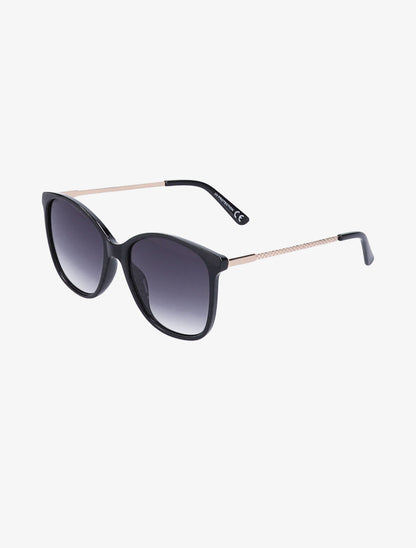 Lunettes oversize branches stylisées - Noir - 2