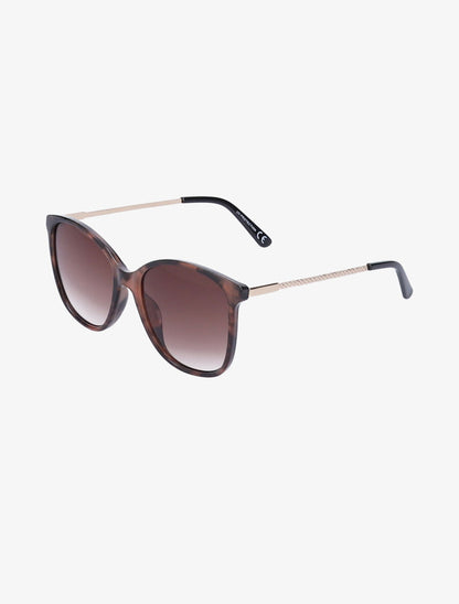 Lunettes oversize animal à branches stylisées - Marron - 2