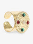 Bague large et pierres - Or - 1