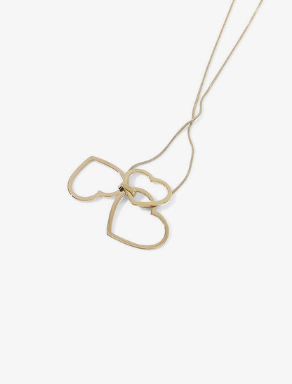 Collier à pendentif trois coeurs - Or - 2