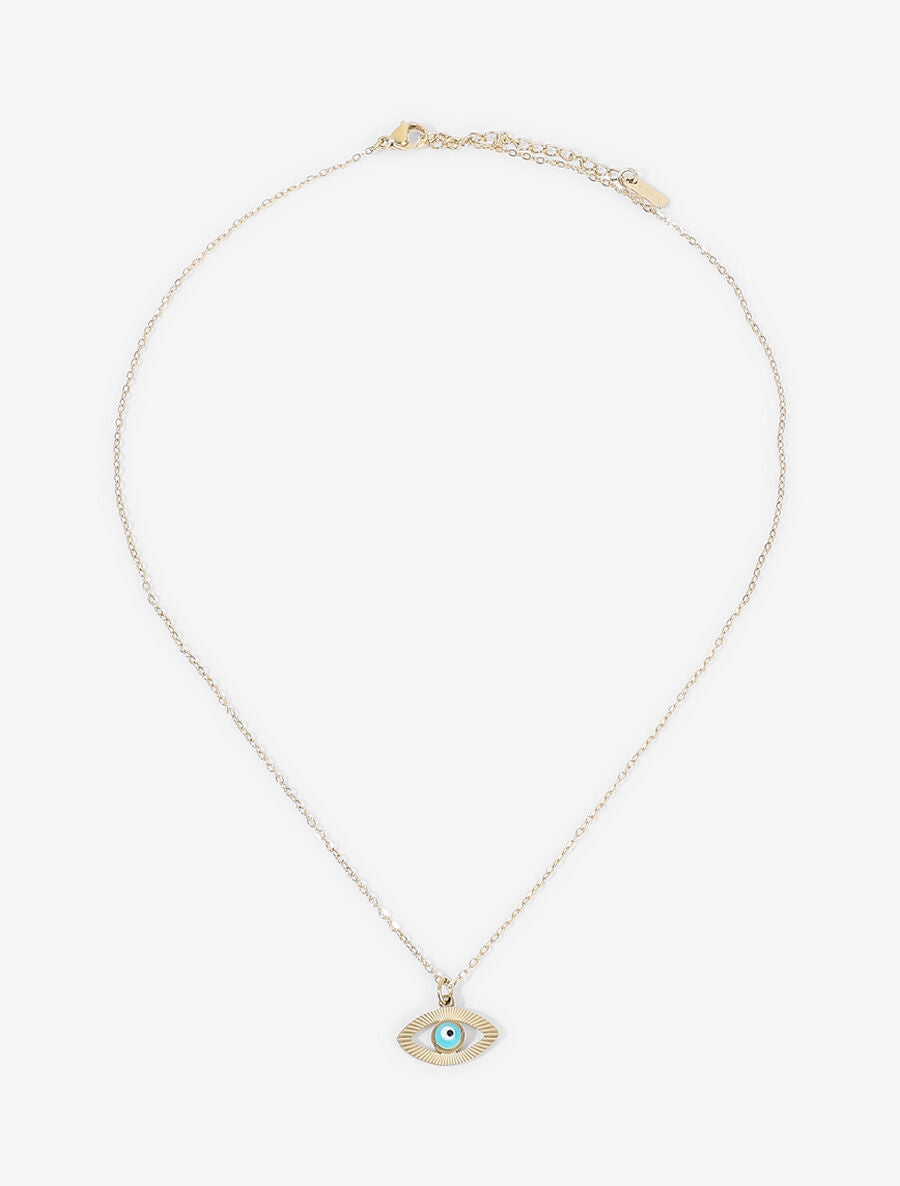 Collier à pendentif oeil - Or - 1