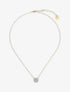 Collier à pendentif losange orné de zircons blanc - Or - 2
