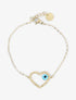 Bracelet fines mailles et coeur stylisé - Or - 1