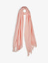 Echarpe en laine mélangée à franges - Rose - 4