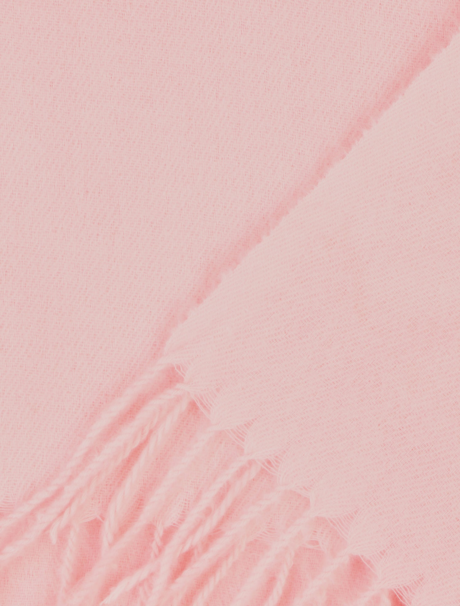 Echarpe en laine mélangée à franges - Rose - 3