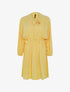 Robe cintrée col à nouer - jaune - 1