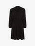 Robe cintrée col à nouer - noir - 1