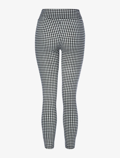 Legging taille haute vichy - Noir - 2