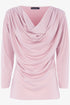 Top stretch à col bénitier - Rose - 1