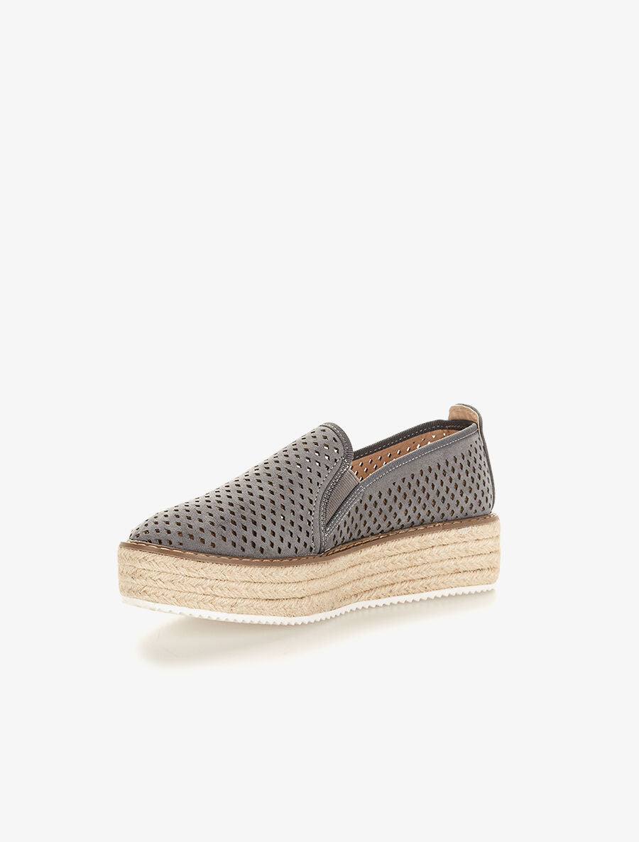 Espadrilles ajourées - gris - 3