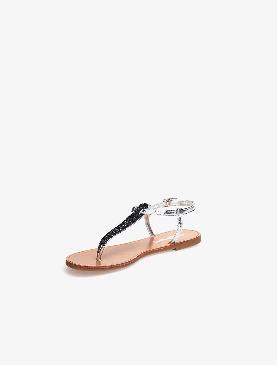 Nu-pieds pailletées - argent - 3