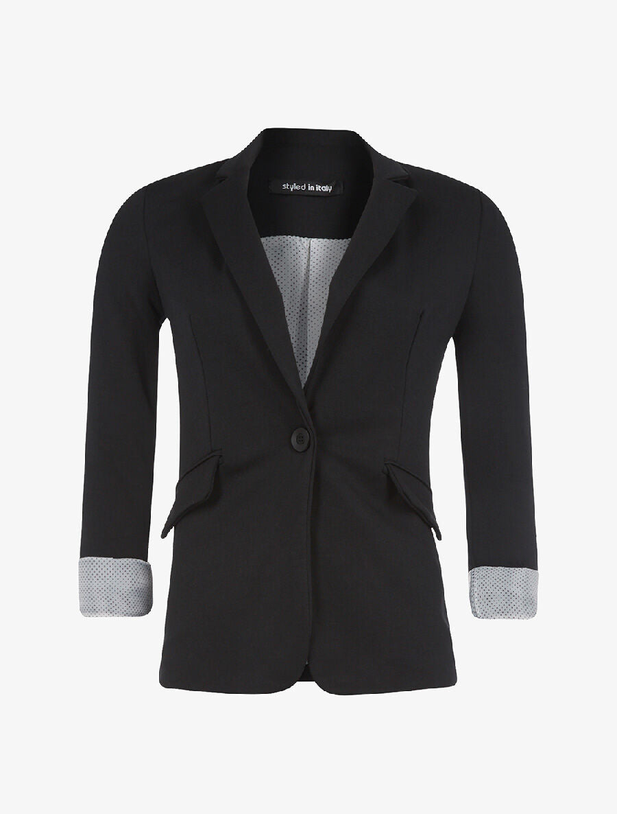 Veste doublure à pois - noir - 3