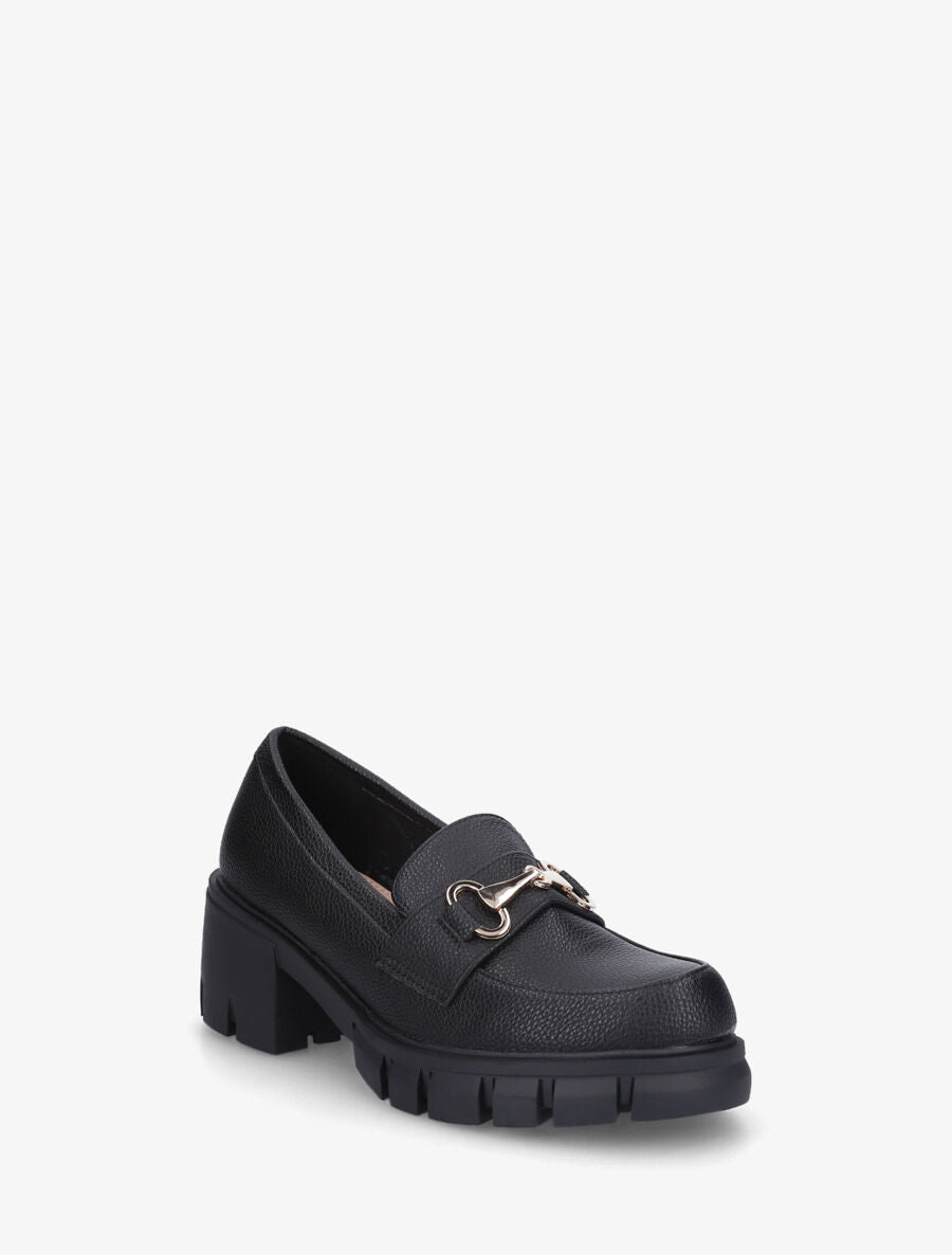 Mocassins chunky en simili - Noir - 2