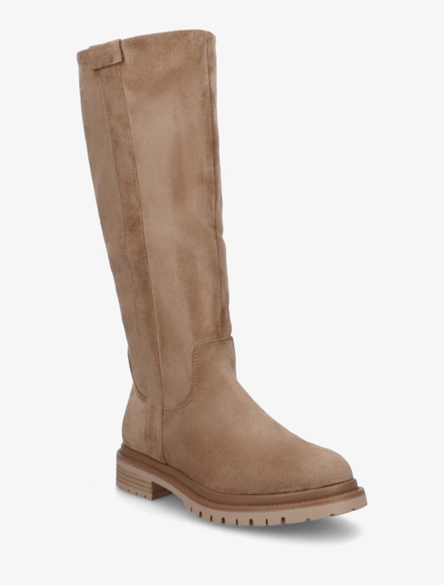 Bottes en suédine à semelle crantée - Taupe - 2