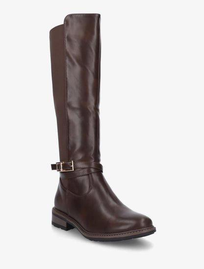 Bottes unies élastiquées - Marron - 2