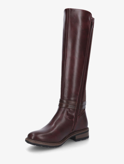 Bottes unies élastiquées - Lie de vin - 3