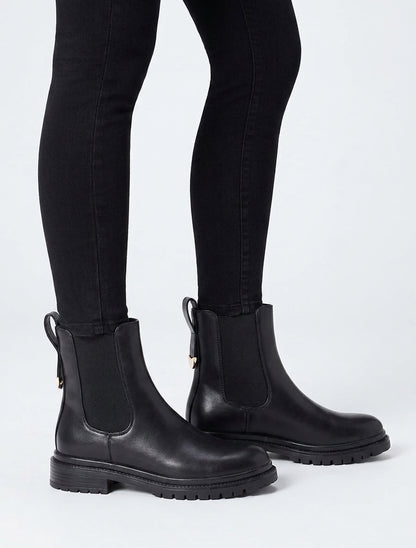 Chelsea boots con contrafforte stilizzato - Nero
