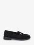 Mocassins en suédine à bijou fantaisie en métal - Noir - 1