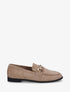 Mocassins en suédine à boucle stylisée - Taupe - 1