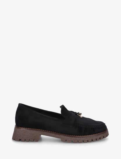 Mocassins en suédine à semelle crantée - Noir - 1
