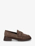 Mocassins en suédine à semelle crantée - Taupe foncé - 1