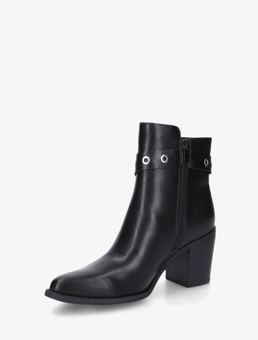 Bottines sanglées à bouts pointus - Noir - 3