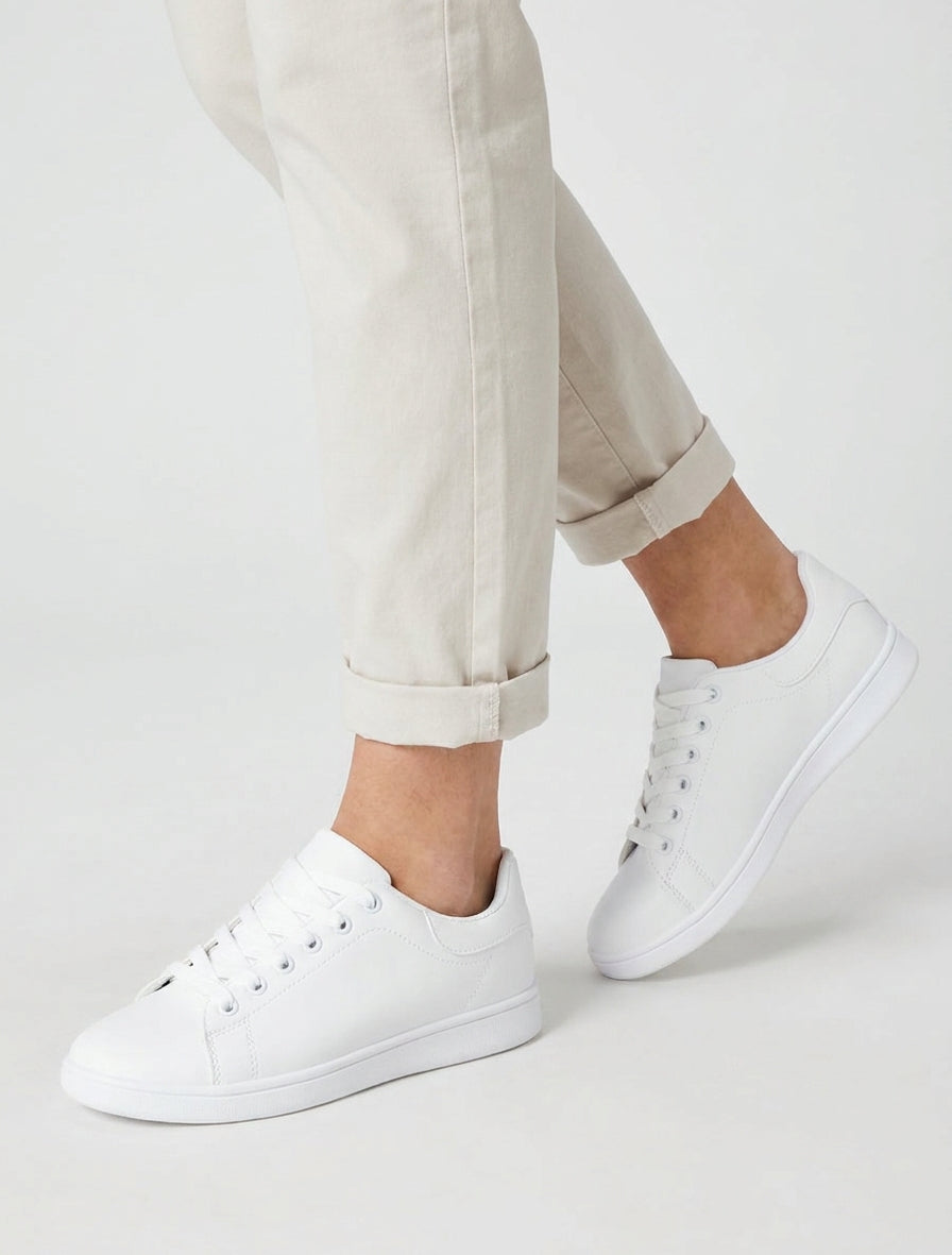 Sneakers basiche unicolori - Bianco