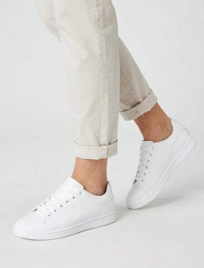 Sneakers basiche unicolori - Bianco