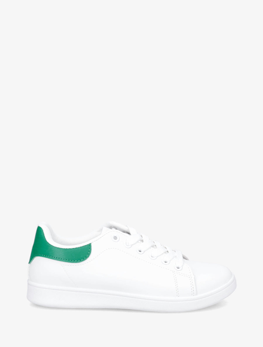 Baskets basiques à contrefort contrastant - Vert - 1