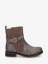 Bottines à sangle décorative et empiècement python - Taupe - 1