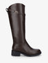 Bottes en simili à lannière décorative - Marron - 1