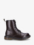Boots montantes lacées en simili - Marron - 1