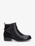 Bottines en simili à contrefort en suédine - Noir/argent - 1