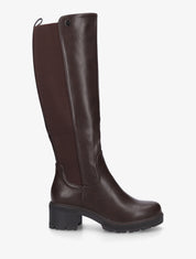 Bottes élastiquées à talon - Marron - 1