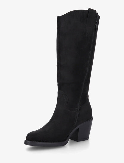Bottes suédine à bouts pointus - Noir - 3