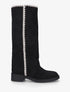 Bottes suédine brodées - Noir - 1
