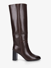 Bottes à talon simili classiques - Chocolat - 1