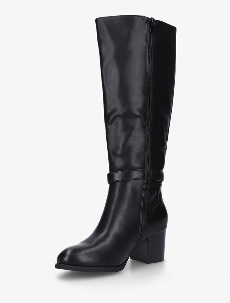 Bottes élastiquées à talon - Noir - 3